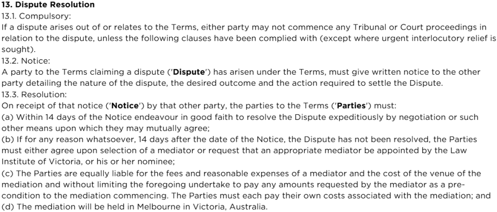 Terms and Conditions P13